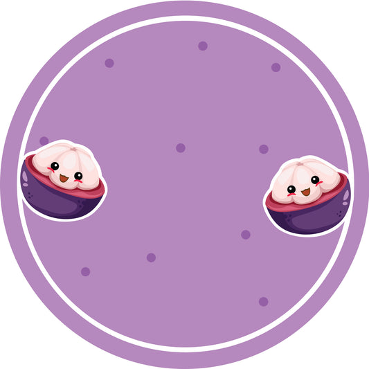 Jamstickers, conserveringslabels, huishoudlabels, ronde labels met matte afwerking LHMAR17630-Mangosteen
