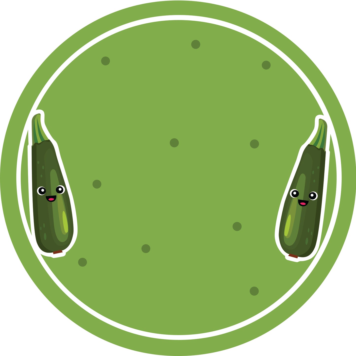 Jamstickers, conserveringslabels, huishoudlabels, ronde labels met matte afwerking LHMAR17780-Zucchini