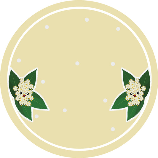 Jamstickers, conserveringslabels, huishoudlabels, ronde vorm labels met matte afwerking LHMAR17870-Elderflower