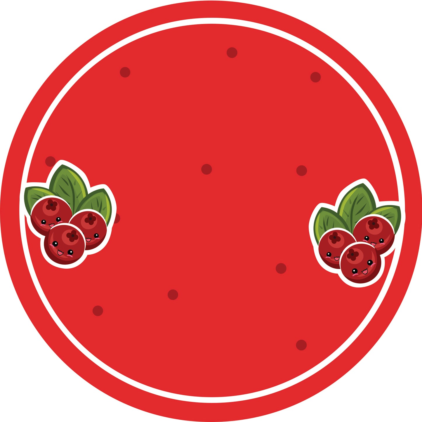 Jamstickers, conserveringslabels, huishoudlabels, ronde vorm labels met matte afwerking LHMAR17880-Cranberry