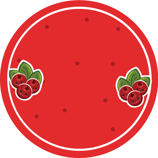 Jamstickers, conserveringslabels, huishoudlabels, ronde vorm labels met matte afwerking LHMAR17880-Cranberry