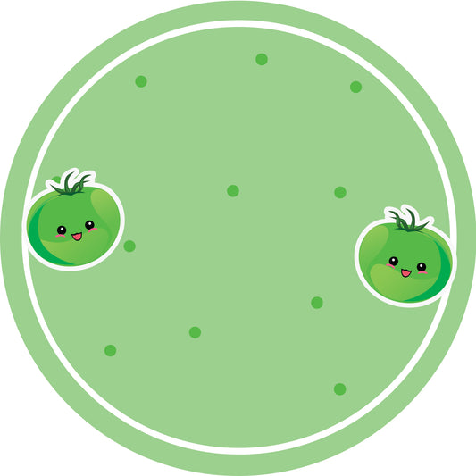 Jamstickers, inmaaketiketten, huishoudetiketten, ronde etiketten met matte afwerking LHMAR17910-Groene Tomaat