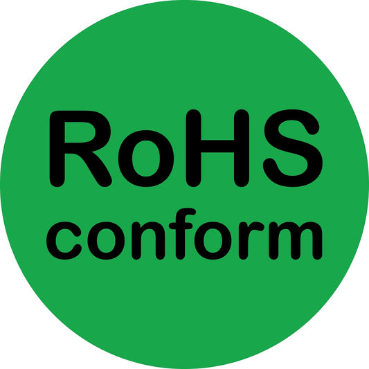 1000 Rohs Sticker 10-50mm LO-ROHS-10200 Waterdicht