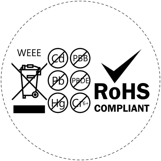 1000 Rohs Sticker 10-50mm LO-ROHS-11300 Waterdicht