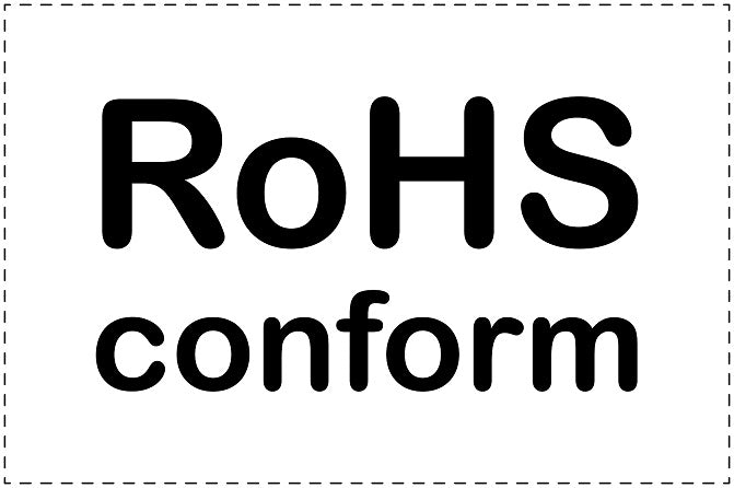 1000 Rohs Sticker 10-50mm LO-ROHS-20200 Waterdicht