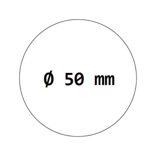 Verzegelingsetiketten transparant rond 50 mm, dunne foloie, op rol