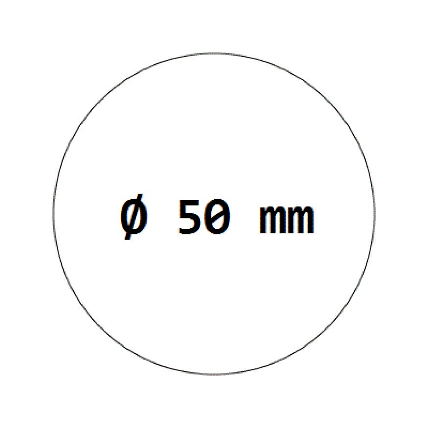 Verzegelingsetiketten transparant rond 50 mm, op rol