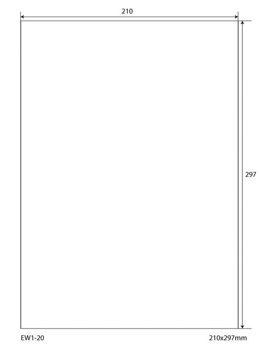 200 Foil labels 210x297mm, on 100 sheets Din A4, matt, self-adhesive