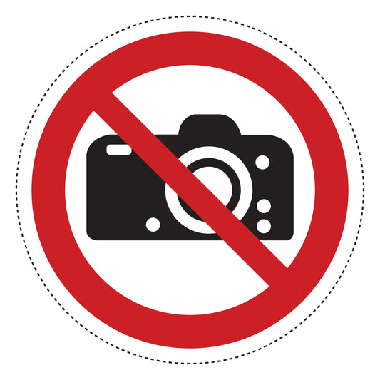 1 stuk Verbodssticker "Fotograferen verboden" van PVC-kunststof, ES-SI460-10