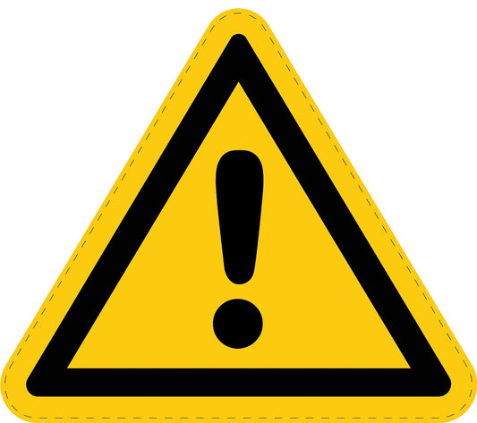 1 stuk waarschuwingssticker "Waarschuwing voor gevarenzone" van PVC-kunststof, ES-SIW-000