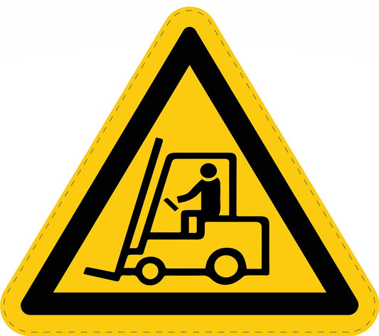1 stuks Waarschuwingssticker "Waarschuwing voor industriële vrachtwagens" gemaakt van PVC-kunststof, ES-SIW-007