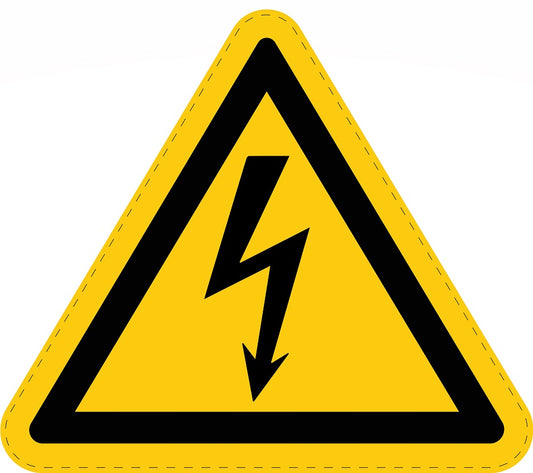 1 stuks Waarschuwingssticker "Waarschuwing voor gevaarlijke elektrische spanning" gemaakt van PVC-kunststof, ES-SIW-008