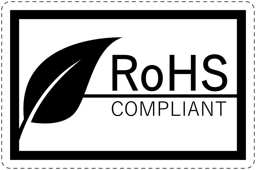 100x elektrische apparaten Rohs-kentekenplaat EW-ROHS-20100