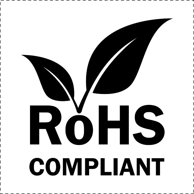 100x elektrische apparaten Rohs-kentekenplaat EW-ROHS-20800