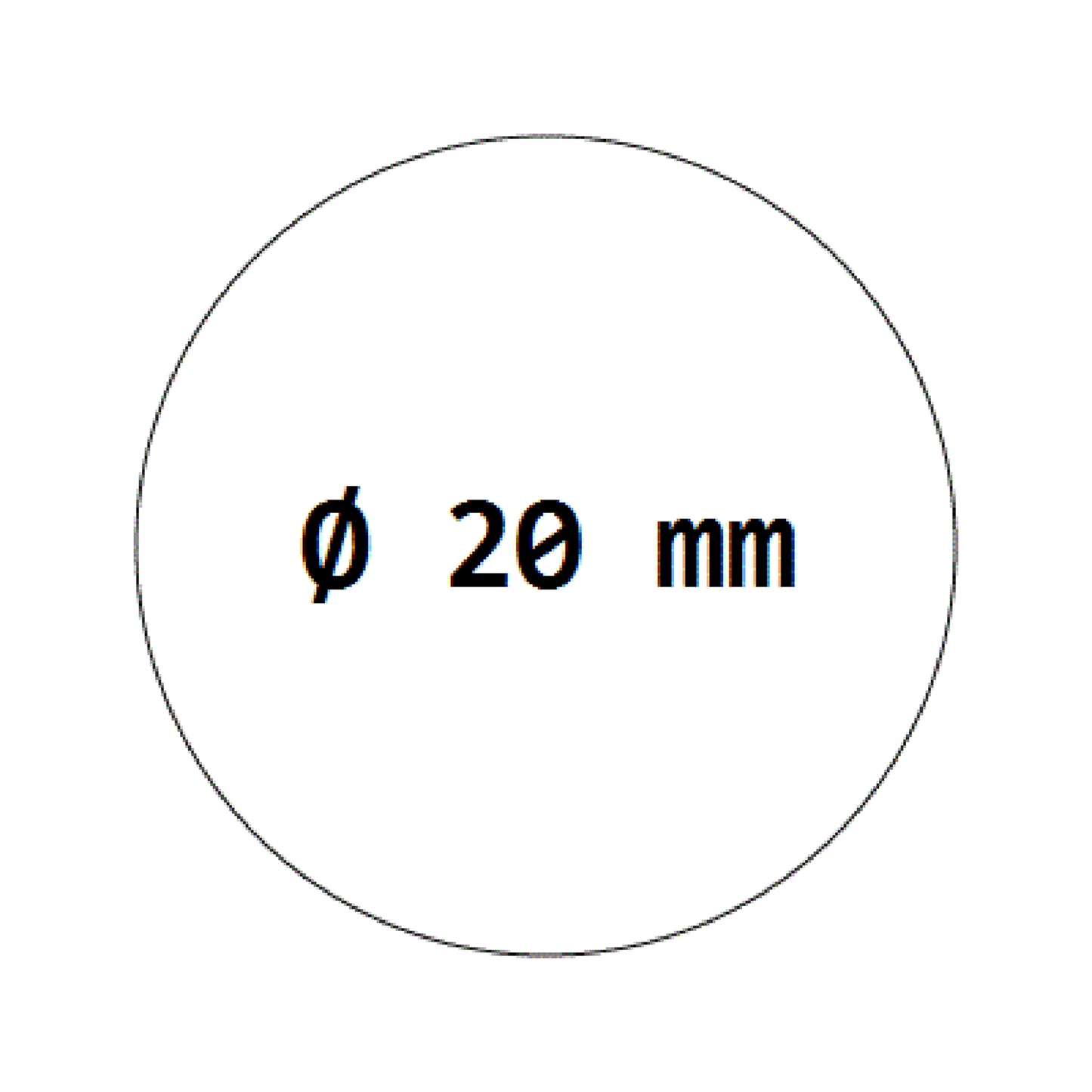Verzegelingsetiketten transparant rond 20 mm,.dunne foloie, op rol